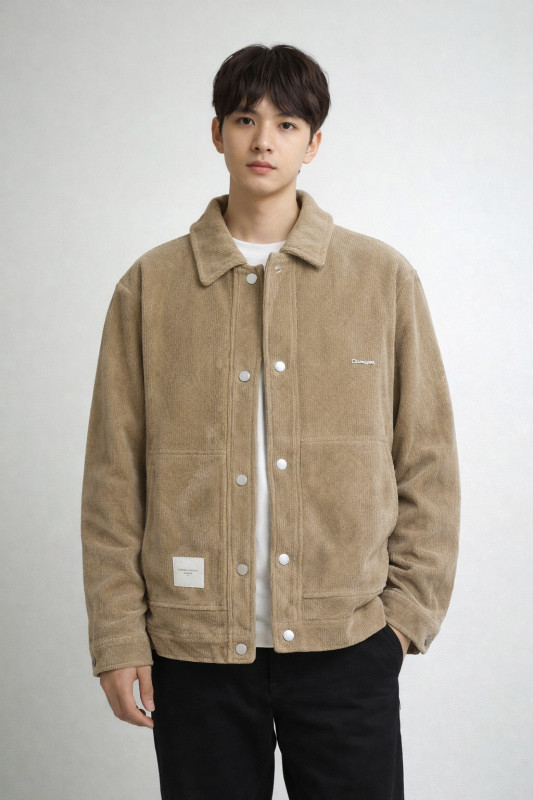 Men's Corduroy Jacket with Soft Fur Lining – Warm Winter Wear